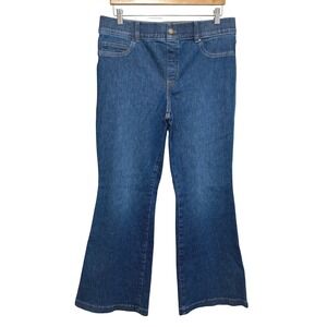 SPANX Spanxshape Everywear Pull On Flare Jeans Size XL High Rise Stretch Denim